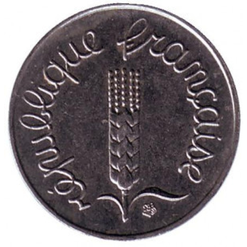 Монета 1 сантим. 1965-70 рік, Франція. Монета 1 сантим. 1965-70 рік, Франція.
