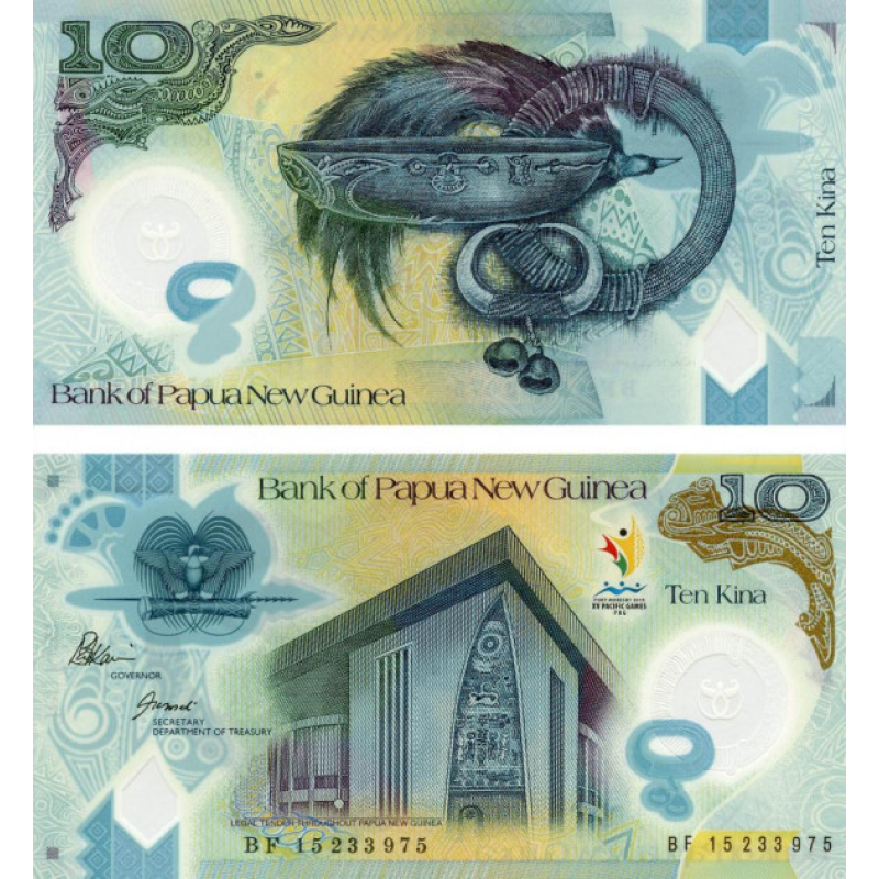 Papua New Guinea Папуа Нованорія — 10 Kina 2015 UNC comm. Papua New Guinea Папуа Нованорія — 10 Kina 2015 UNC comm.