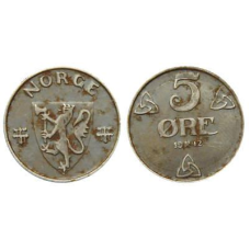 Норвегія 5 оре 1942 рік