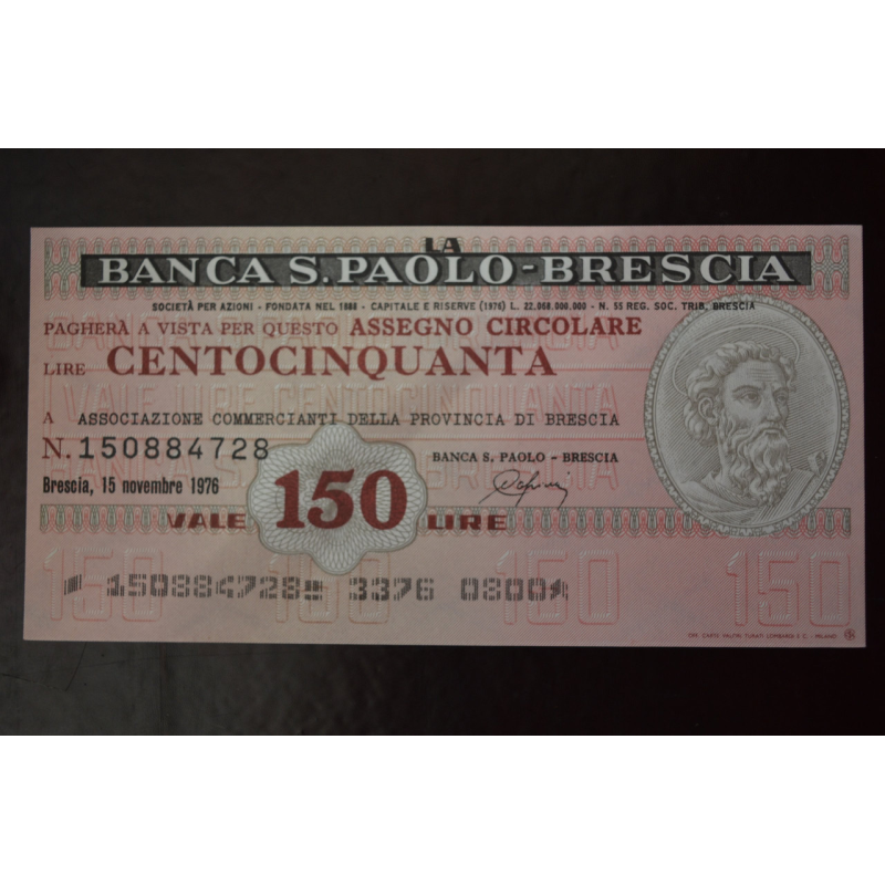 Чек. Італія 150 Лір 1976год (ЧК-1) ЛОТ 7 Чек. Італія 150 Лір 1976год (ЧК-1) ЛОТ 7