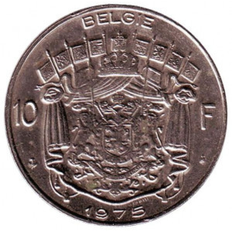 Монета 10гладів. 1975 рік, Бельгія. (Belgie) Монета 10гладів. 1975 рік, Бельгія. (Belgie)