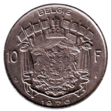 Монета 10гладів. 1976 рік, Бельгія. (Belgie)