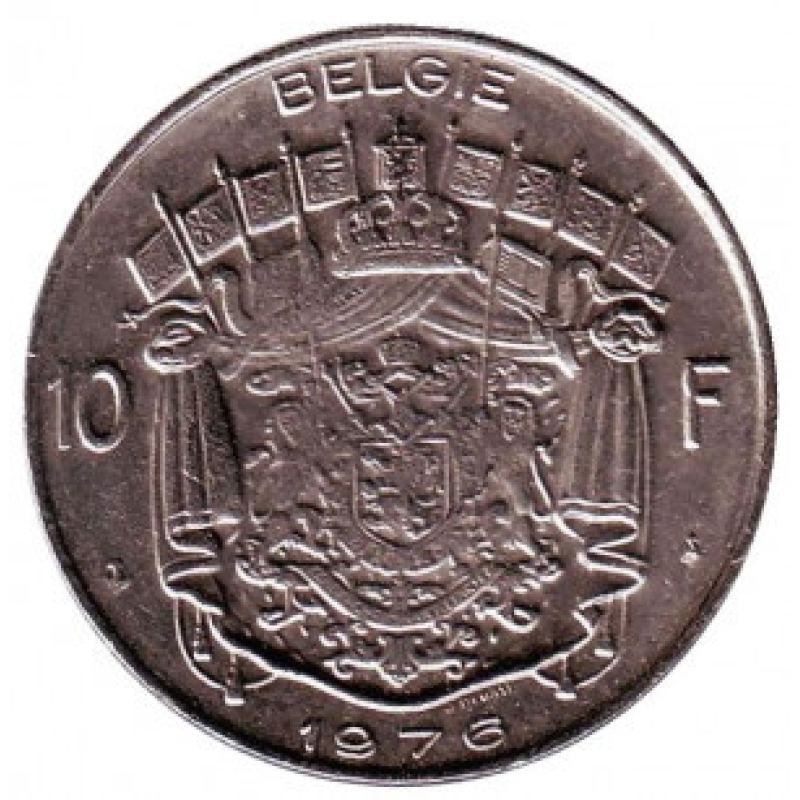 Монета 10гладів. 1976 рік, Бельгія. (Belgie) Монета 10гладів. 1976 рік, Бельгія. (Belgie)
