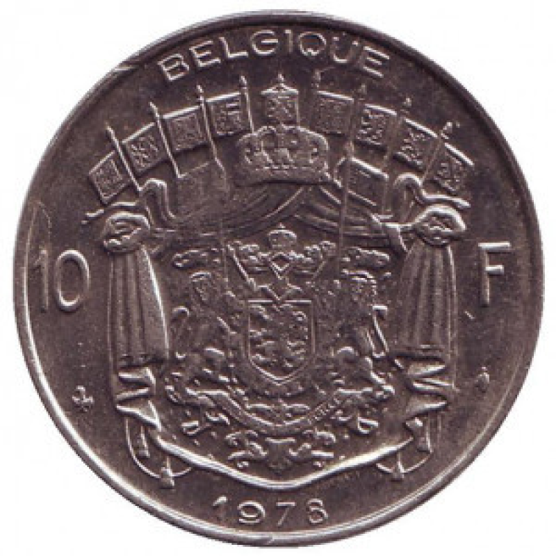 Монета 10гладів. 1978 рік, Бельгія. (Belgique) Монета 10гладів. 1978 рік, Бельгія. (Belgique)