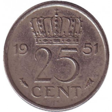 Нідерландські Антіли 25 центів 1990 рік