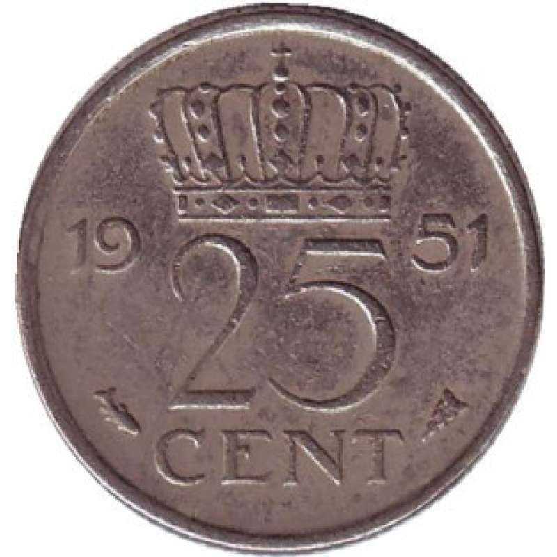 Нідерландські Антіли 25 центів 1990 рік
