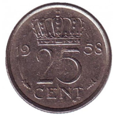 Нідерландські Антіли 25 центів 1990 рік