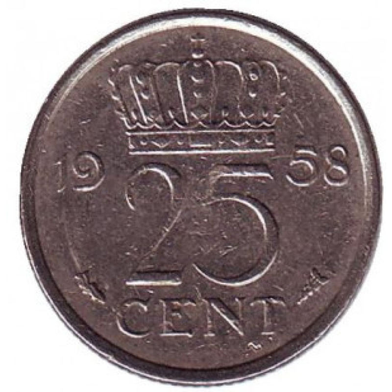 Нідерландські Антіли 25 центів 1990 рік