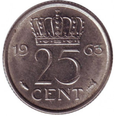 Нідерландські Антіли 25 центів 1990 рік