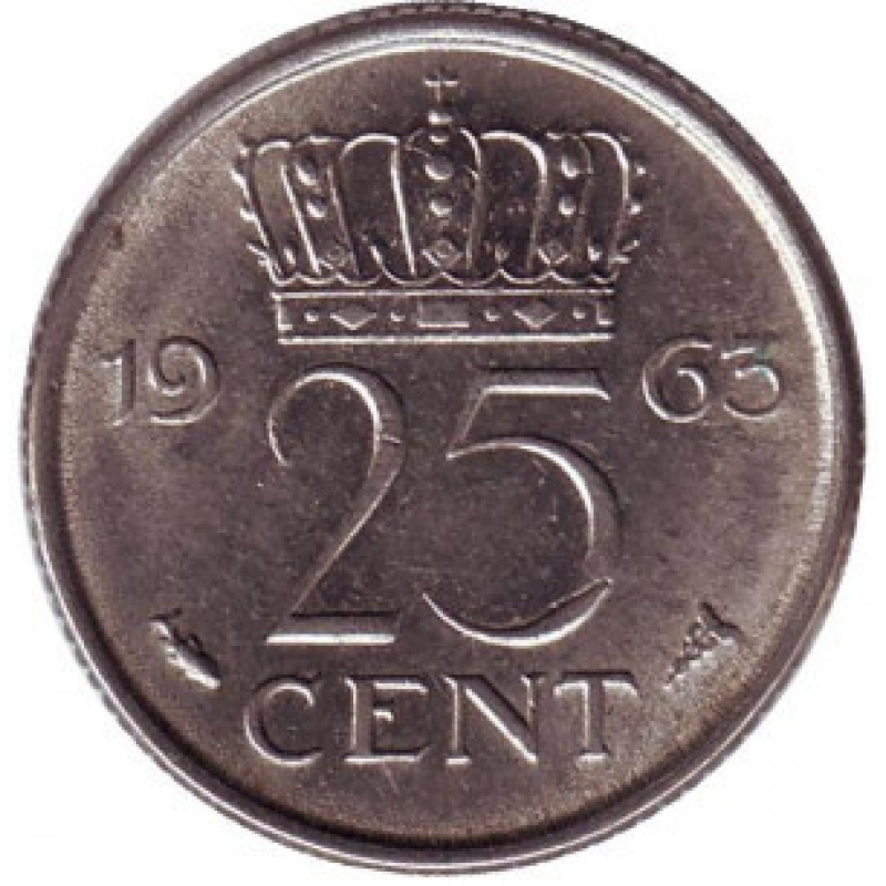 Нідерландські Антіли 25 центів 1990 рік