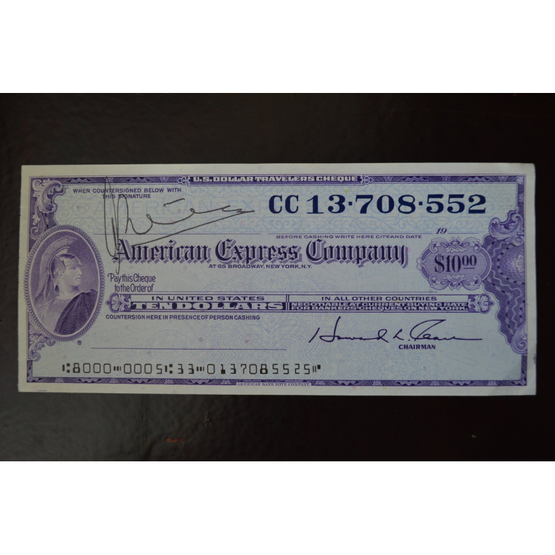 Чек Америкен експрес 10 $ СС 13.708.552 (ЧК-1)