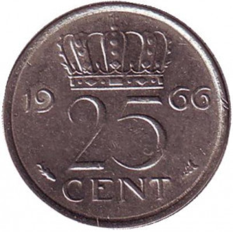 Нідерландські Антіли 25 центів 1990 рік