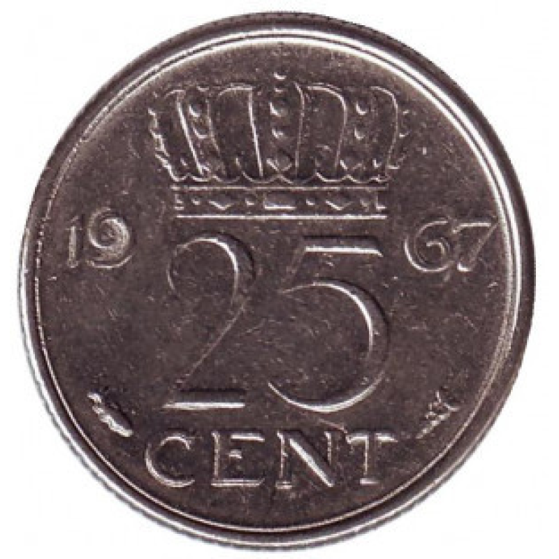 Нідерландські Антіли 25 центів 1990 рік
