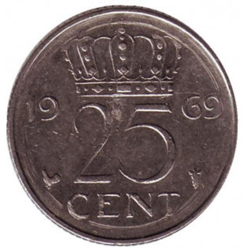 Нідерландські Антіли 25 центів 1990 рік