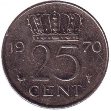 Нідерландські Антіли 25 центів 1990 рік