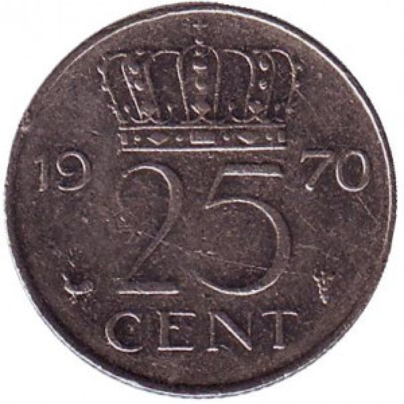 Нідерландські Антіли 25 центів 1990 рік