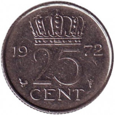 Нідерландські Антіли 25 центів 1990 рік