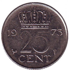Нідерландські Антіли 25 центів 1990 рік