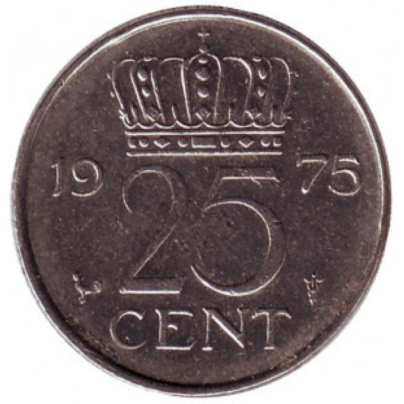 Нідерландські Антіли 25 центів 1990 рік Нідерландські Антіли 25 центів 1990 рік