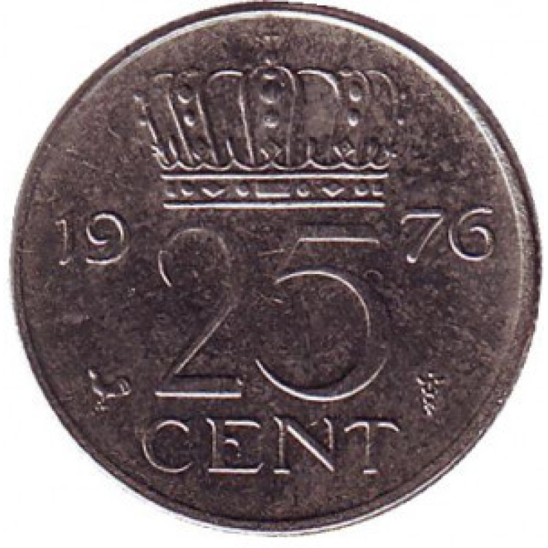Нідерландські Антіли 25 центів 1990 рік Нідерландські Антіли 25 центів 1990 рік