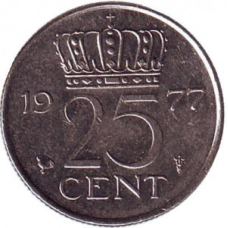 Нідерландські Антіли 25 центів 1990 рік