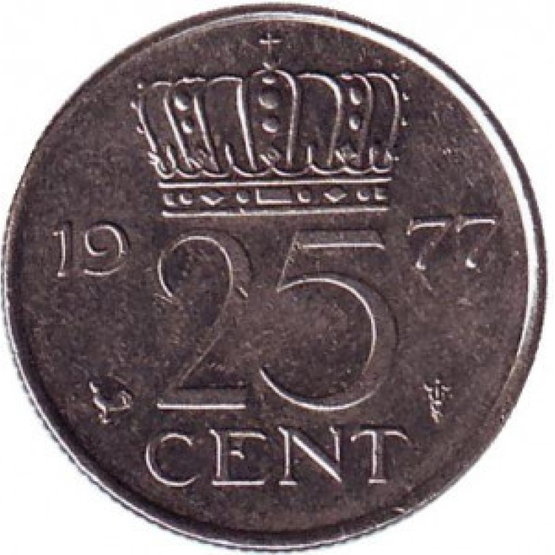 Нідерландські Антіли 25 центів 1990 рік
