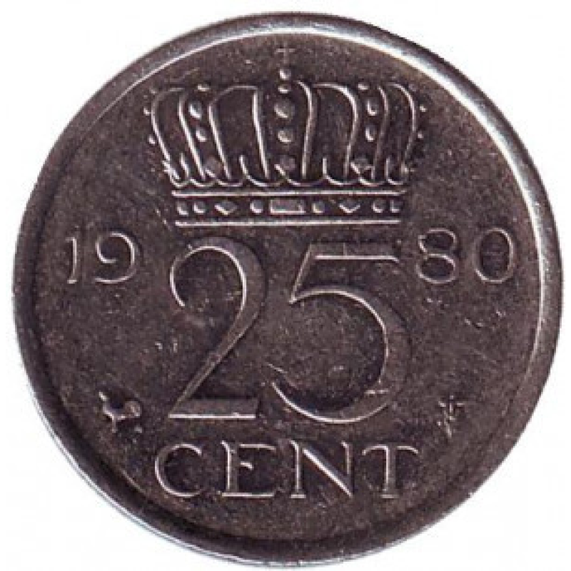 Нідерландські Антіли 25 центів 1990 рік