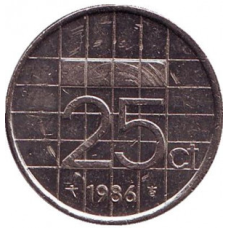 Нідерландські Антіли 25 центів 1990 рік