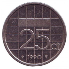 Нідерландські Антіли 25 центів 1990 рік