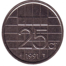 Нідерландські Антіли 25 центів 1990 рік