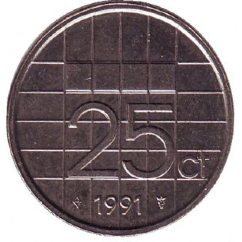 Нідерландські Антіли 25 центів 1990 рік Нідерландські Антіли 25 центів 1990 рік