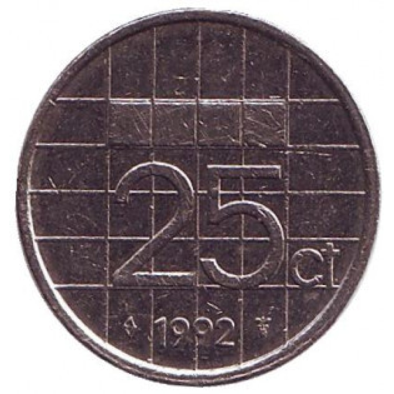 Нідерландські Антіли 25 центів 1990 рік