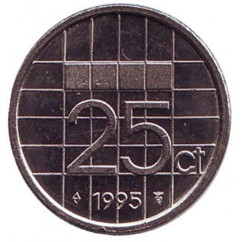 Нідерландські Антіли 25 центів 1990 рік Нідерландські Антіли 25 центів 1990 рік