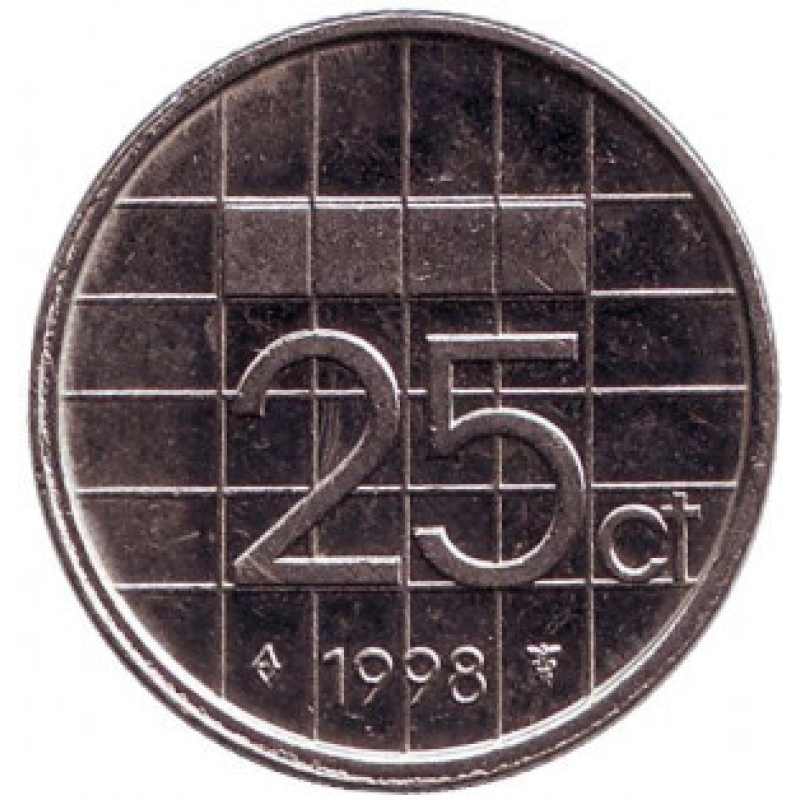 Нідерландські Антіли 25 центів 1990 рік Нідерландські Антіли 25 центів 1990 рік