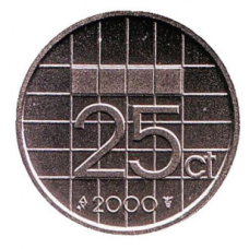 Нідерландські Антіли 25 центів 1990 рік