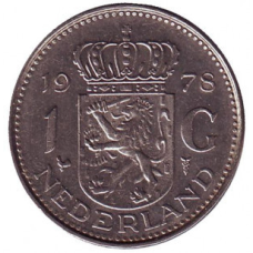 Монета 1 гульден. 1978 рік, Нідерланди.