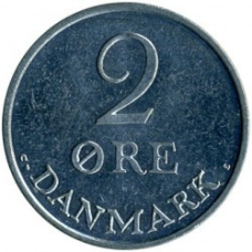 Монета 2-ре. 1969-1971 рік, Данія. (В)