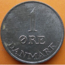 Монета 1 ере. 1948-1972 рік, Данія. (В)