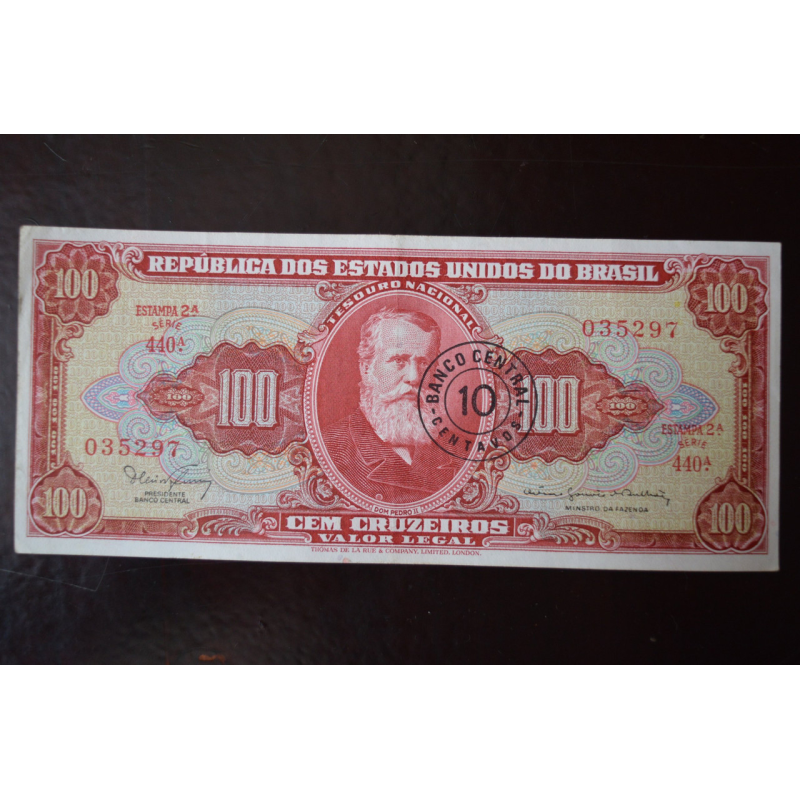 БРАЗИЛІЯ 100 крузейро 1962год (А-5) БРАЗИЛІЯ 100 крузейро 1962год (А-5)