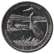 Бомбей-Хук. Парк № 29. Монета 25 центів (P). 2015 рік, США.