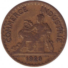 Монета 1глад. 1921,23,22,25 рік, Франція.