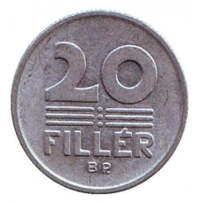 Монета 20 філлерів. 1984.69,79 рік, Угорщина.(АЕ)