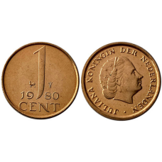 1 цент 1980 Нідерланди UNC