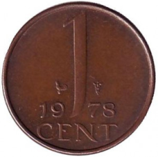 1 цент. 1978 рік, Нідерланди. UNC