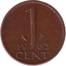 1 цент. 1963 рік, Нідерланди.