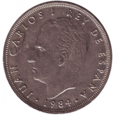 Хуан Карлос I. Монета 25 песет. 1975,82,83,84 рік, Іспанія. (Г)
