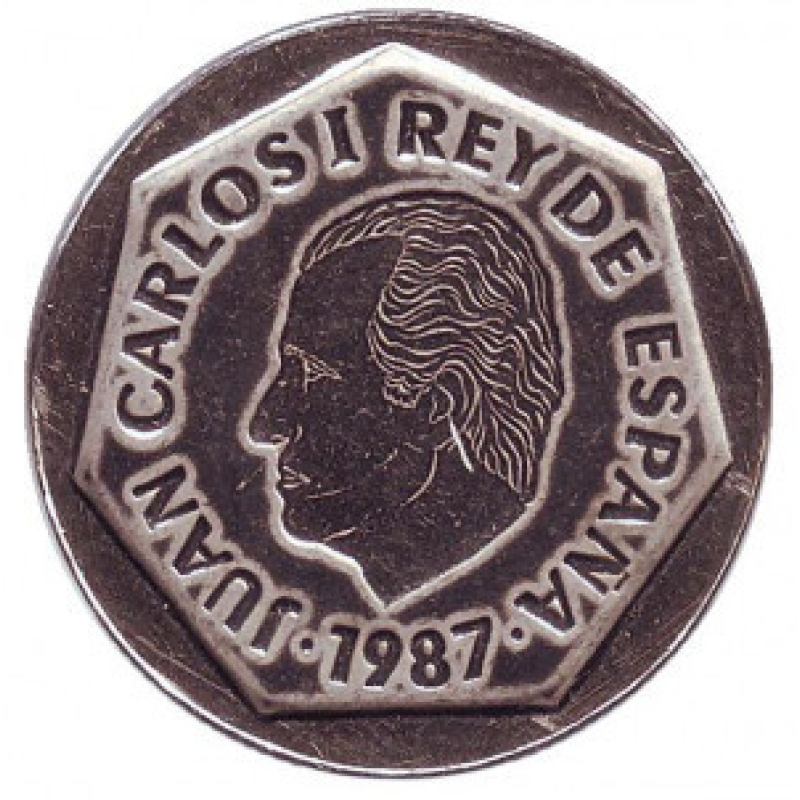Хуан Карлос I. Монета 200 песет. 1987 рік, Іспанія.(Г) Хуан Карлос I. Монета 200 песет. 1987 рік, Іспанія.(Г)