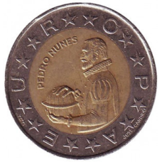 Педру Нуниш. Монета 100 ескудо. 1990,92 рік, Португалія.(Г)