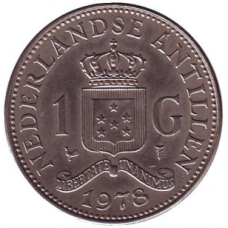 Монета 1 гульден. 1978-79 рік, Нідерландські Антильські острови.