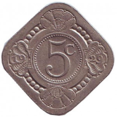 Монета 5 центів. 1929 рік, Нідерланди.